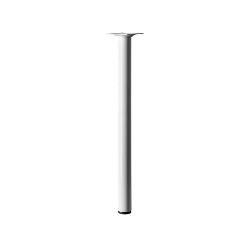 Hettich - Pied de table basse cylindrique fixe acier époxy blanc, 40 cm