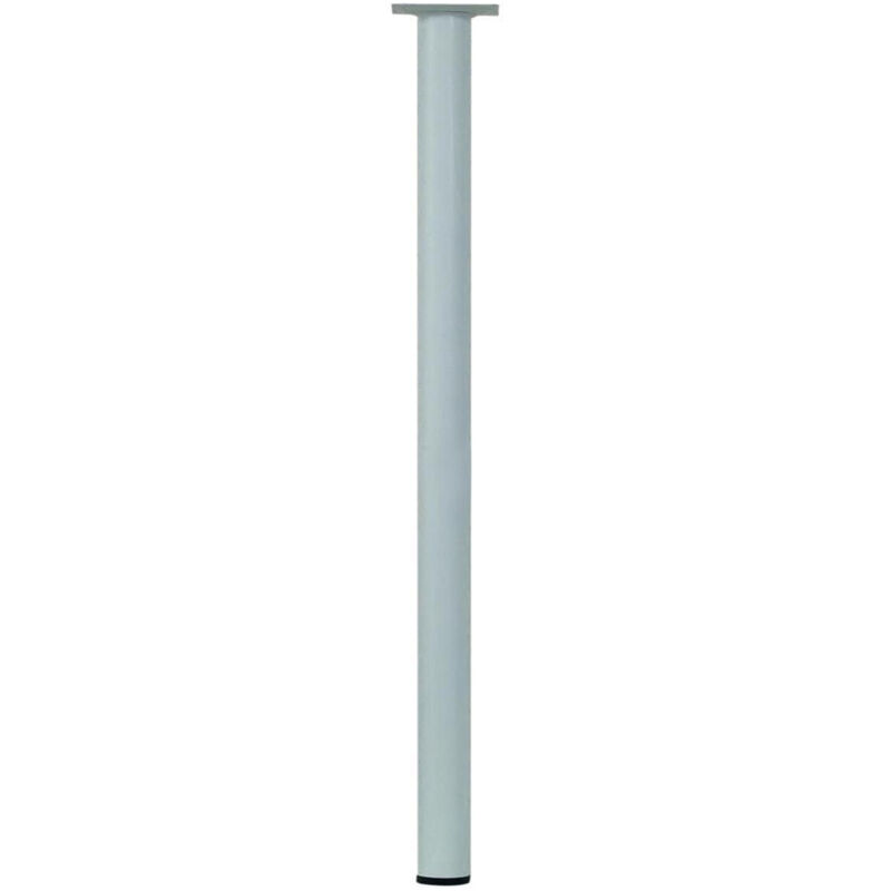 Hettich - Pied de table basse cylindrique fixe acier époxy blanc, 70 cm