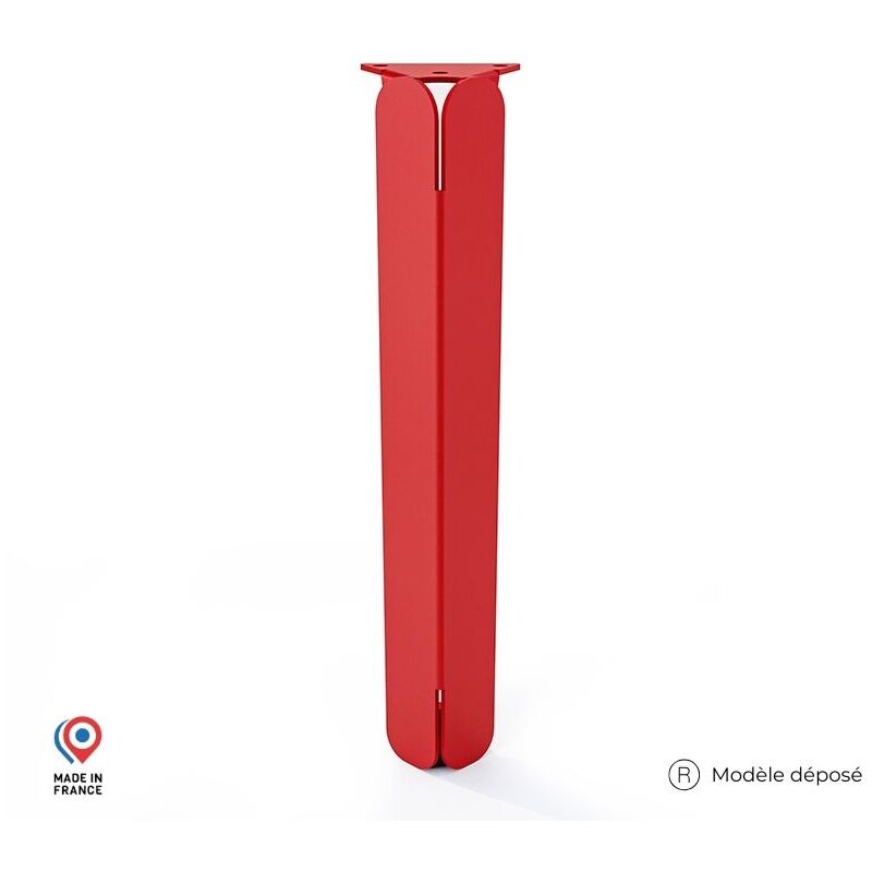 Sans Marque - Pied de table basse - Jaspe - couleur-pied: rouge