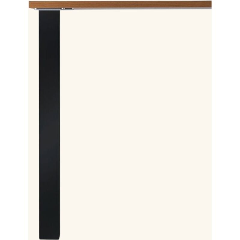 Cuisissimo - Pied plan de travail réglable Carré Noir mat h 87 x l 6 cm
