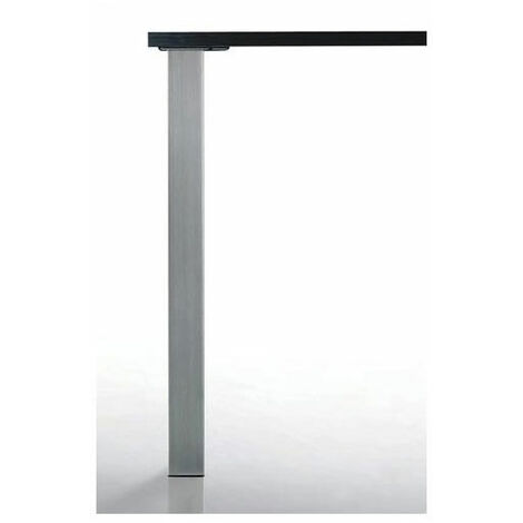 Pied de table carré quadra - 60 x 60 mm - Décor : Noir mat - Hauteur : 870 mm - CAMAR