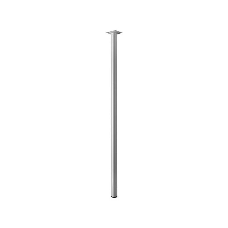 Pied de table cylindrique fixe acier mat gris, 80 cm - Hettich