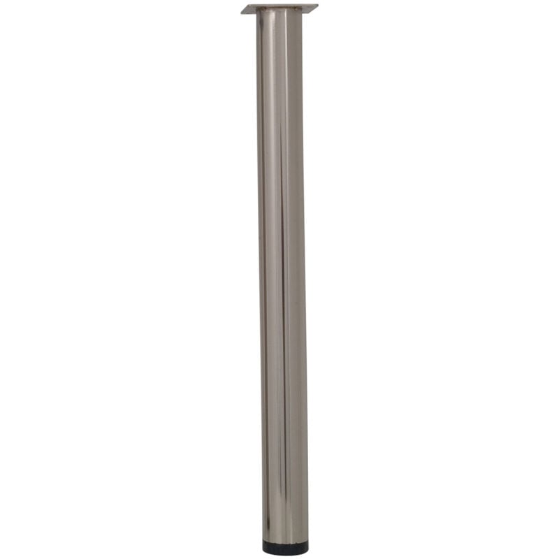 pied de table cylindrique réglable acier brossé gris, de 70 à 73 cm - hettich