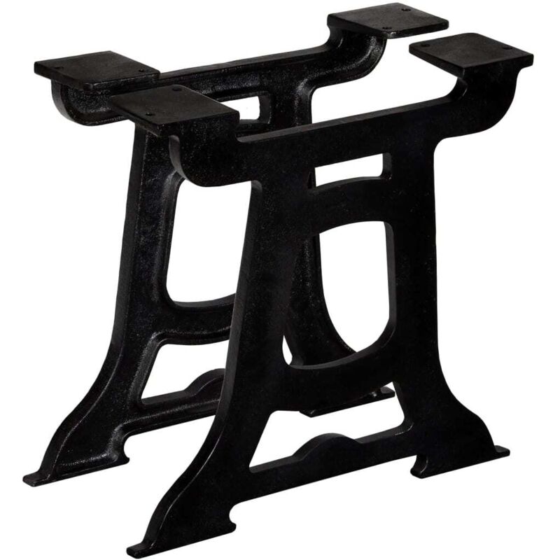 Pieds de table antique - vidaXL Pied de table basse 2 pcs Cadre en Y Fonte - Pieds de table noir