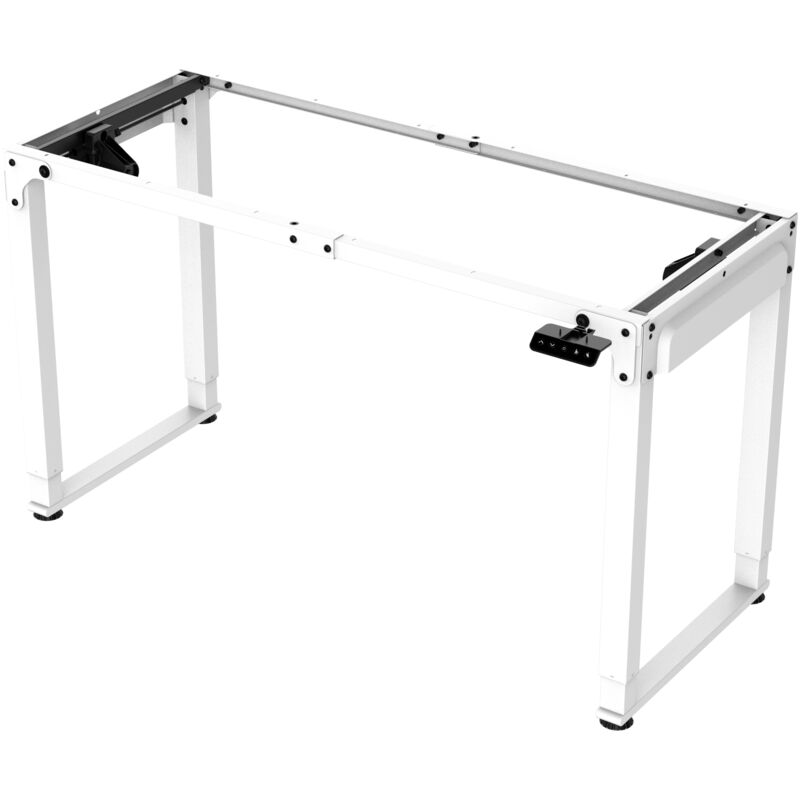 Pied de table électrique à hauteur réglable Kirkkonummi acier allié hauteur 70 -115 cm blanc pro.tec