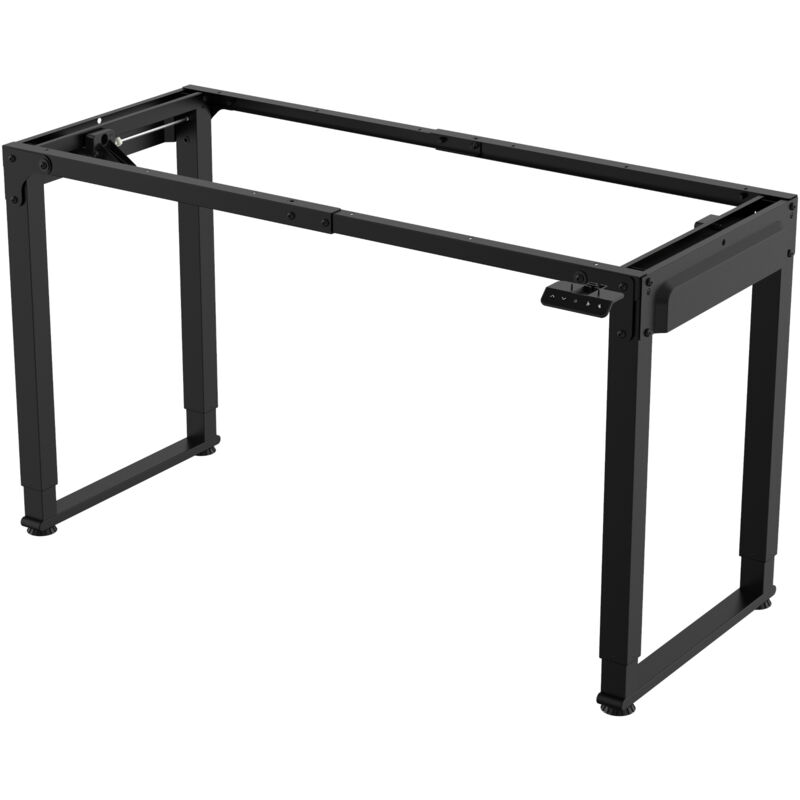 Pied de table électrique à hauteur réglable Kirkkonummi acier allié hauteur 70 -115 cm noir Pro.tec