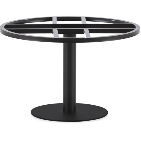 Pied de table élégant Métal Noir Mat - Noir mat intense