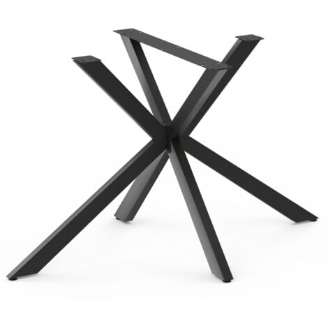 Pied de table forme araignée ALIX métal noir 130 cm design industriel
