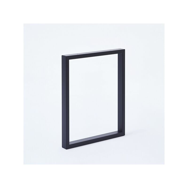 Mottez - Lot de 2 pieds pour banc modèle rectangulaire ht 40 x l 39 cm noir mat