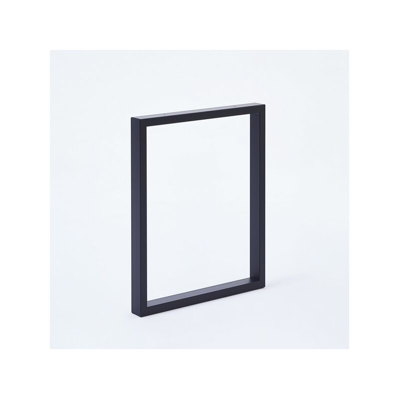 Lot 2 pieds de table large rectangulaire ht 71 x l 99 cm noir mat