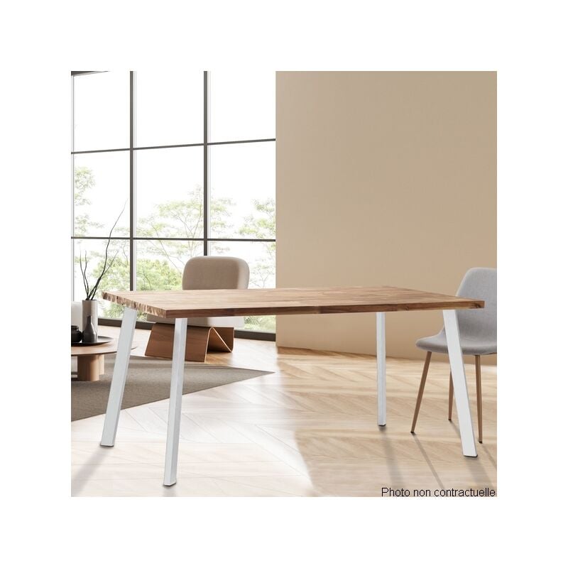 Pied de table incliné industriel blanc