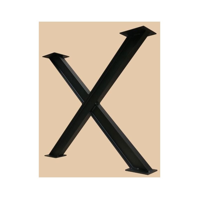 Commentfer - Pied de table industriel Couleur - Blanc, Dimensions - 71 x 82 cm