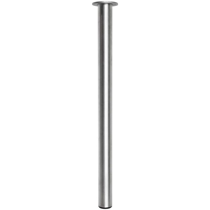 Vivol - Pied de table inox brossé - Argent - 50 x 720 mm