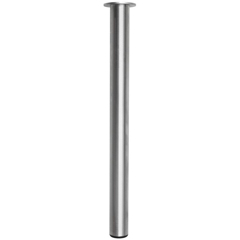 Pied de table inox brossé - Argent - 60 x 720 mm