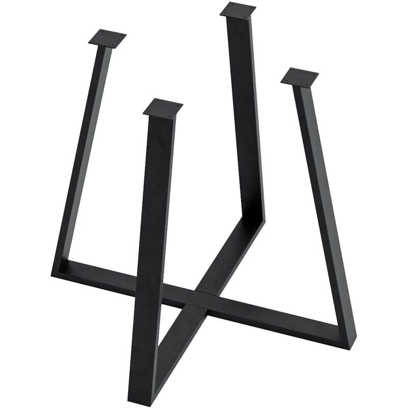 Pied de table Kemijärvi pour salle à manger acier 72 x 80 x 80 cm noir [en.casa]