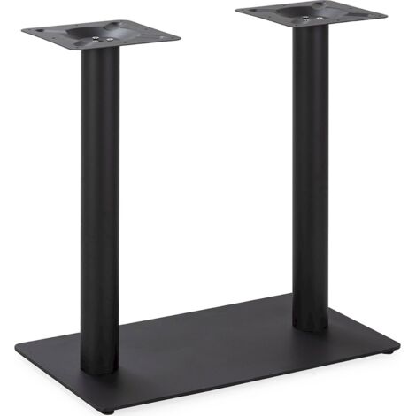 Pied de table métal noir finition mate design robuste et élégant - noir mat élégant