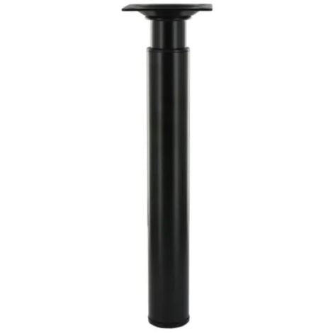 Pied de table, meuble cylindrique réglable de 210 à 350 mm en acier époxy noir
