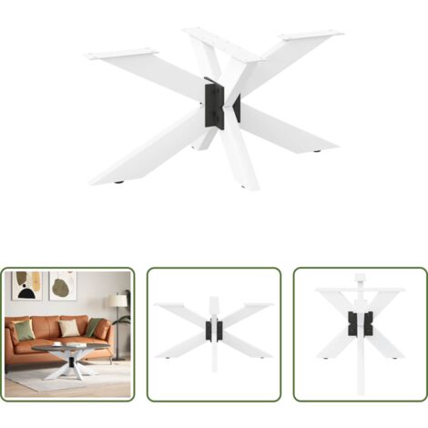 Pied de table -  Pied de table basse en forme d'araignée, blanc, 98 x 58 x (42-43) cm, acier