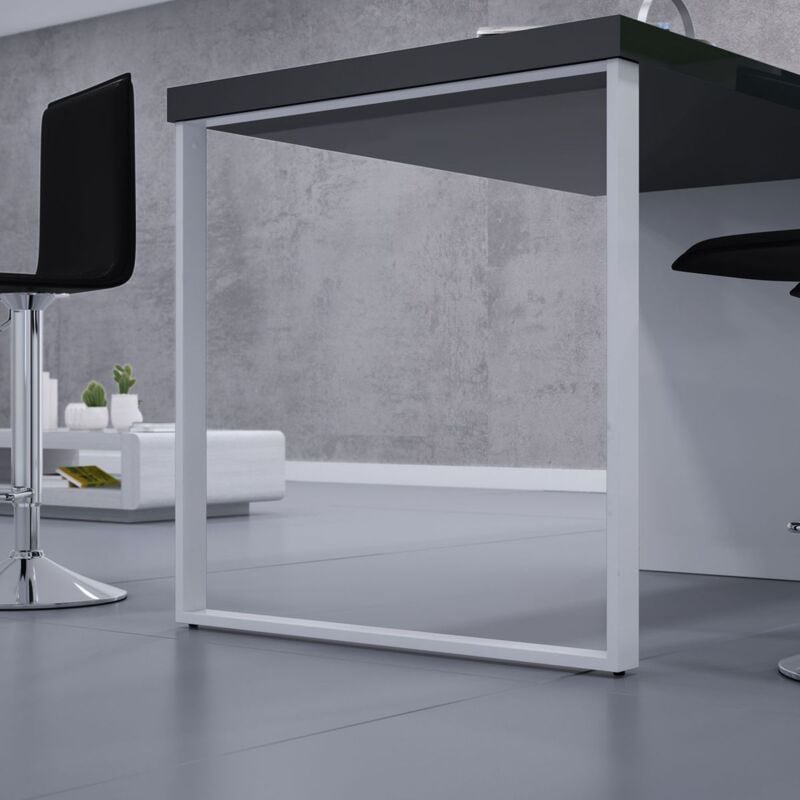 Pied plan de travail réglable Rectangulaire telescop Blanc h 90 x l 90 cm