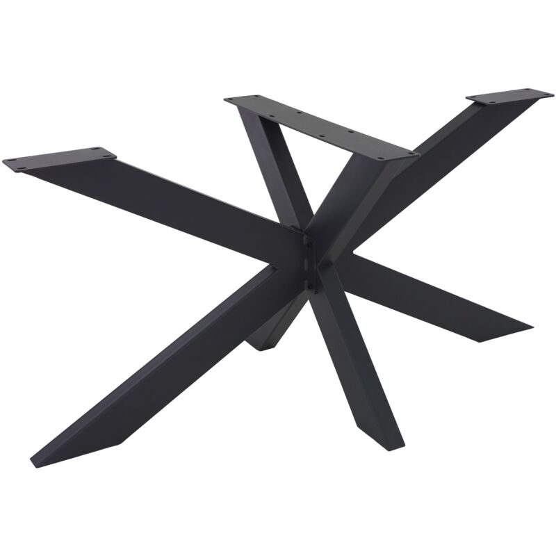 Ml-design - Pied de Table Spider 78x71x150 cm, Structure en Croix, Noir, en Métal, Revêtement en Poudre, 150 kg, Design Industriel, Protection du Sol