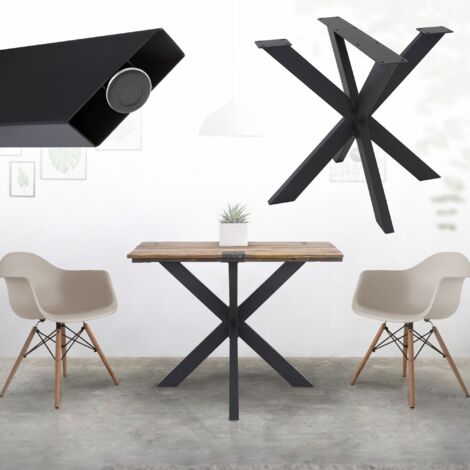 Pied de table Spider métal noir design industriel piètement meuble 85x71x85 cm