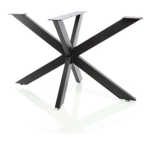 XPOTOOL Pied de Table Spider Piètement en Acier 71x68x120cm Forme Araignée en Noir Support Surface Travail