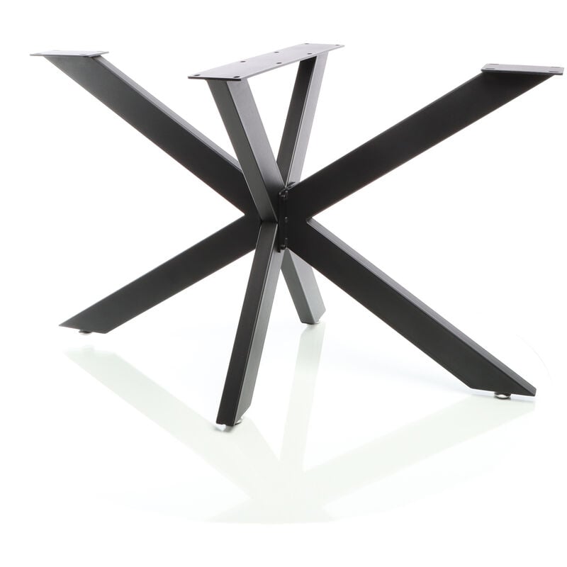 Xpotool - Pied de Table Spider Piètement en Acier 71x68x120cm Forme Araignée en Noir Support Surface Travail Pied de meuble Matériel de fixation Pied