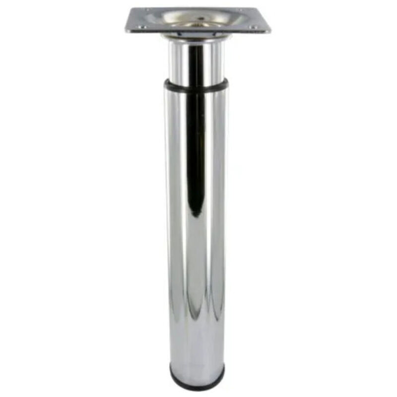 Gamba per mobili cilindrica regolabile in acciaio cromato grigio - da 210 a 350 mm Cime