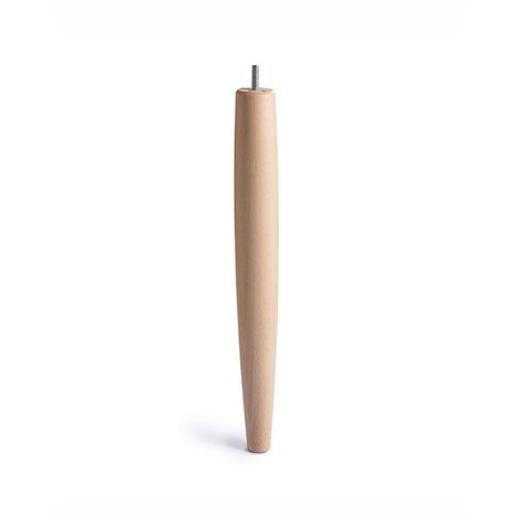 Pied en bois pour meuble Fabriqué en hêtre Finition hêtre laqué transparent Projets de restauration de bricolage Mesures 4646400mm Hauteur : 40 cm Installation boulonnée facile 1 unité - talla