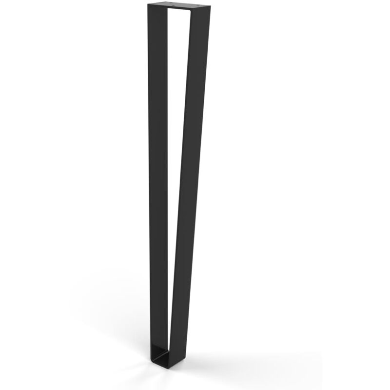 Intergestion - cime Pied en métal noir - a visser - Pour table, console et bureau - 10 x 5 x 71 cm - Beau design