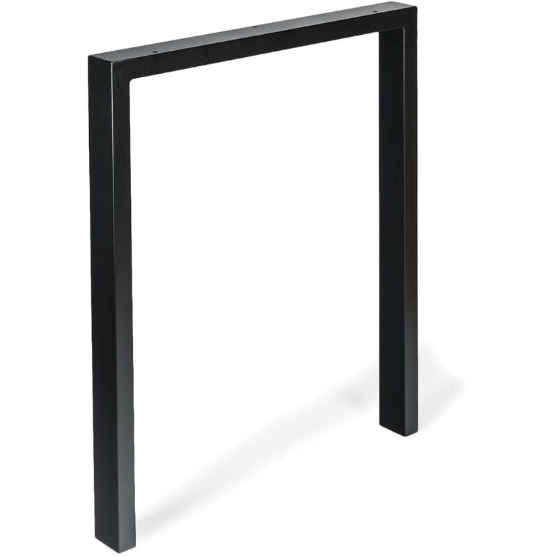 REI - Pied industriel pour meuble Style fonctionnel Fabriqué en acier Finition pores noirs Projets de restauration de bricolage Mesures 58060695mm