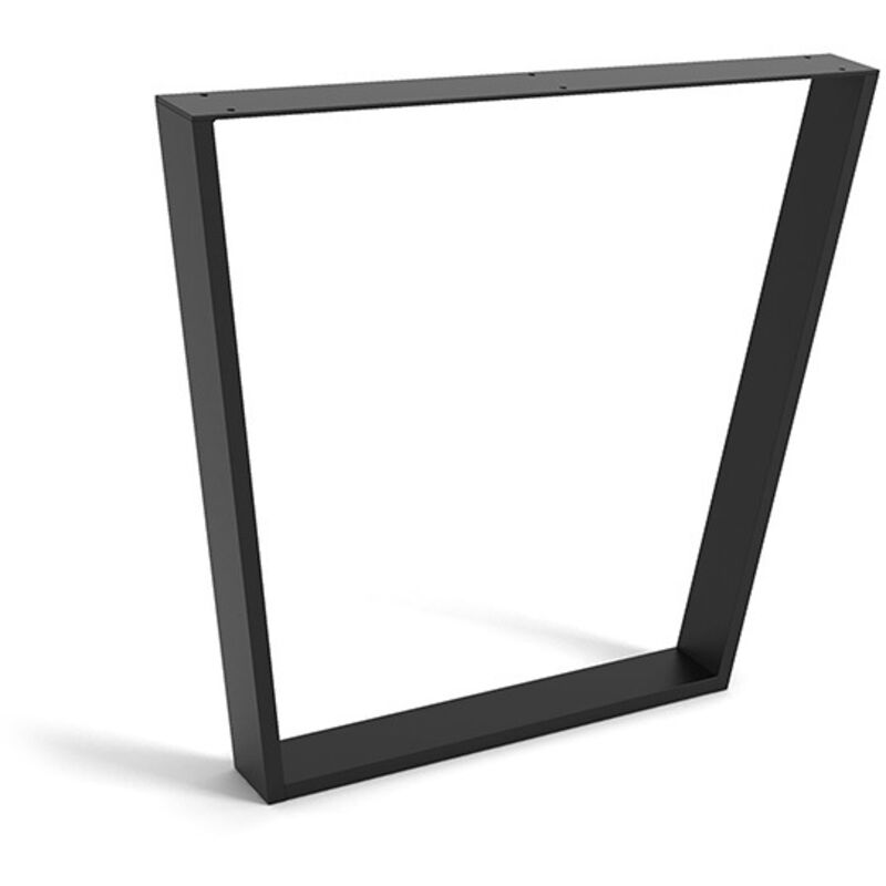 REI - Pied industriel pour meuble Style fonctionnel Fabriqué en acier Finition pores noirs Projets de restauration de bricolage Mesures 78080712mm