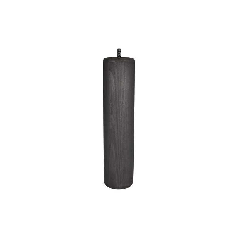 Pied Lit / Sommier Cylindrique Fixe Pin Teinté Gris - Cime