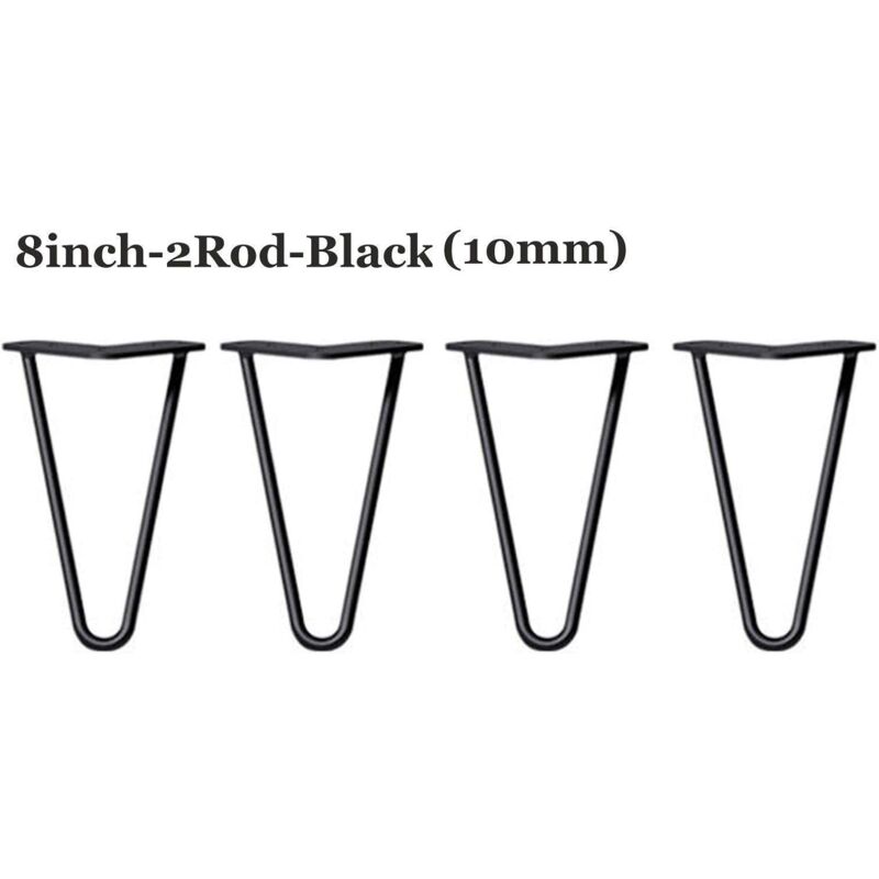 Hsha - Pied Meuble 20cm, Pieds de Table en épingle à Cheveux 2 Tiges Durable
