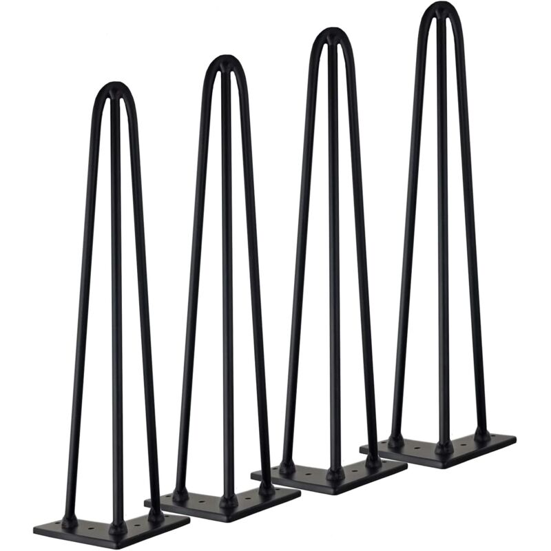 Aiducho - Pied Meuble 4pcs Pieds Epingle Diy Pieds Pour Table Pied De Chaise Avec 3 Tiges 16 Vis + 4 Protège Pieds Hauteur 40cm Diamètre Tige 10mm Aiducho - Pied Meuble 4pcs Pieds Epingle Diy Pieds Pour Table Pied De Chaise Avec 3 Tiges 16 Vis + 4 Protège Pieds Hauteur 40cm Diamètre Tige 10mm