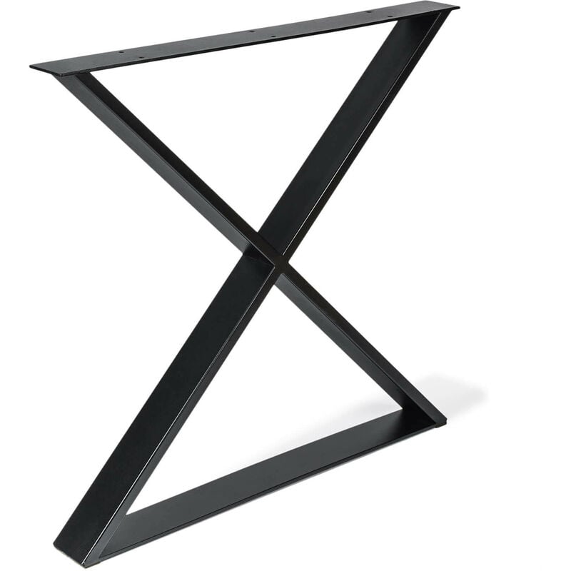 REI - Pied " x "pour meuble en acier Finition pores noirs Dimensions 78080710mm Hauteur : 71 cm 1 unité - talla