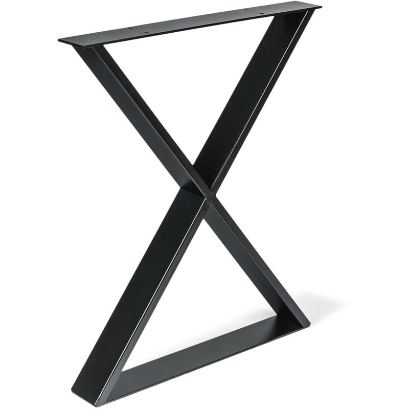 REI - Pied Equis pour meuble en acier noir pores Dimensions 58080712mm Hauteur : 71,2 cm 1 unité - talla
