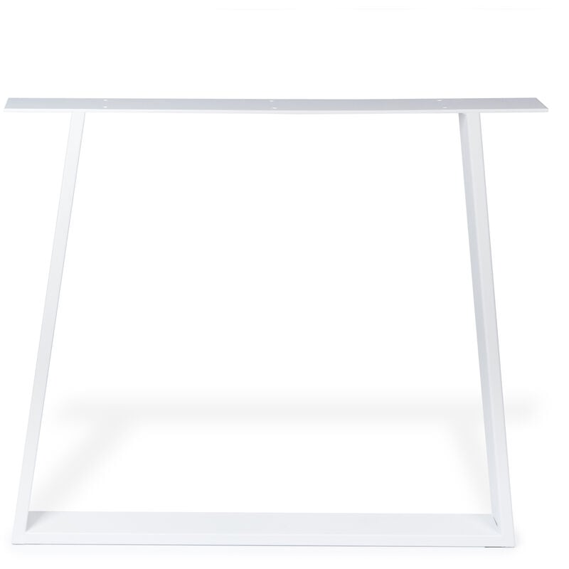 REI - Pied trapèze pour meuble Style fonctionnel Fabriqué en acier Finition blanche à pores Projets de restauration de bricolage Mesures 78080712mm