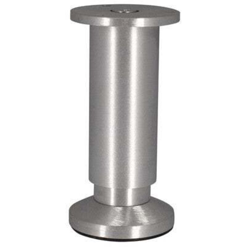 Pied Meuble Cylindrique Réglable 38x120mm - Aluminium Brossé Gris - Cime