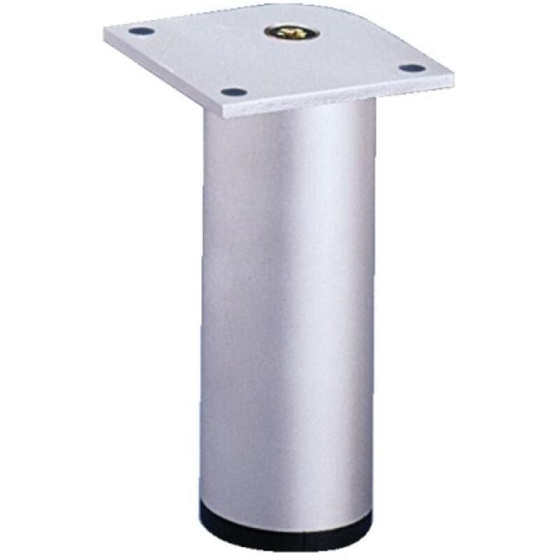 Pied alu D40 H100 arg anod Hettich