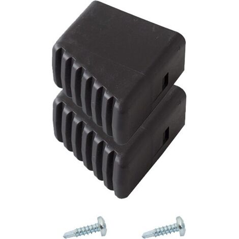 Pied MONTO noir 40x20 mm (paire)