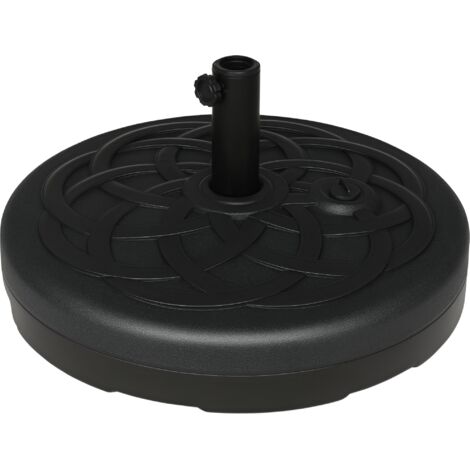 Pied parasol base lestage à remplir sable eau Ø56x30,5 cm noir