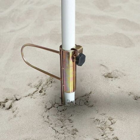 Pied Parasol Plage, Parasol Support Parasol en Métal,Pied de Parasol Support Parasol en Métal Résistant au Vent Réglable pour Piquet d'ancrage