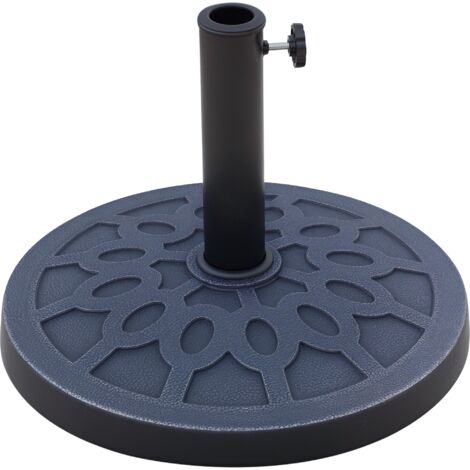 pied parasol résine acier Ø45 cm bronze 38-48 mm support stable balcon jardin