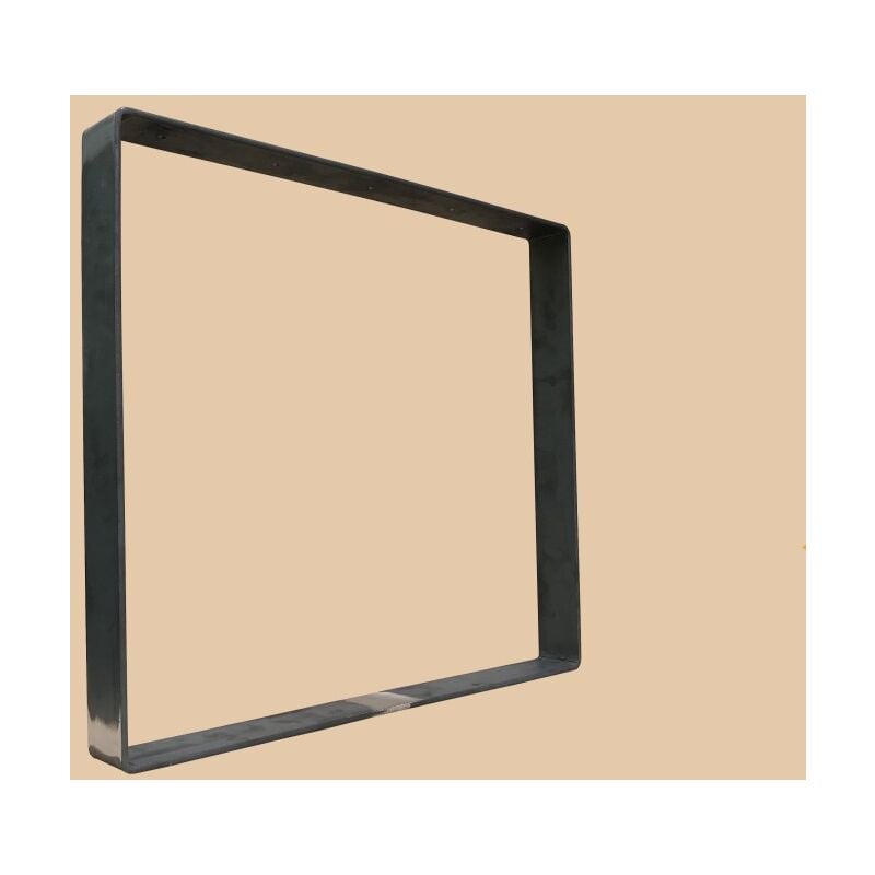 Pied de table fer plat Couleur - Acier vernis, Dimensions - 71 x 80 cm