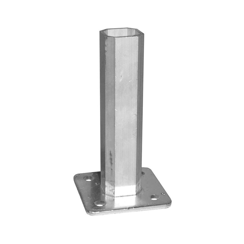 Pied-Platine avec tube de 35x35mm. Deco Fer Forge