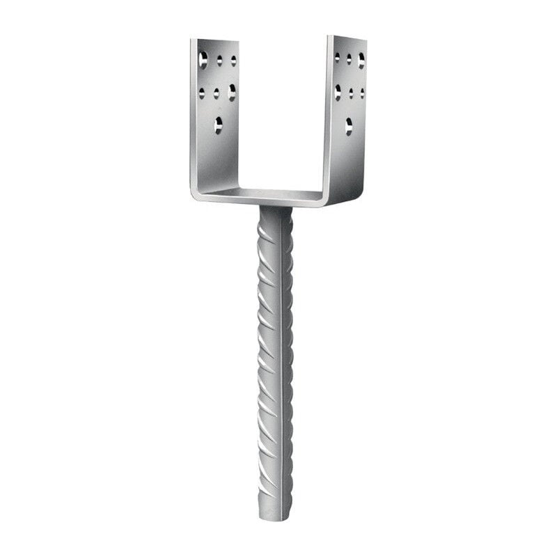 Pied poteau 91x60x100mm Acier galvanisé à chaud à sceller (Par 10)