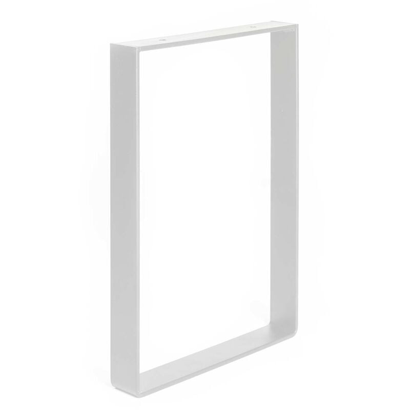REI - Pied industriel pour meuble en acier Finition blanche à pores Dimensions 25040350mm Hauteur : 35 cm Installation boulonnée facile 1 unité