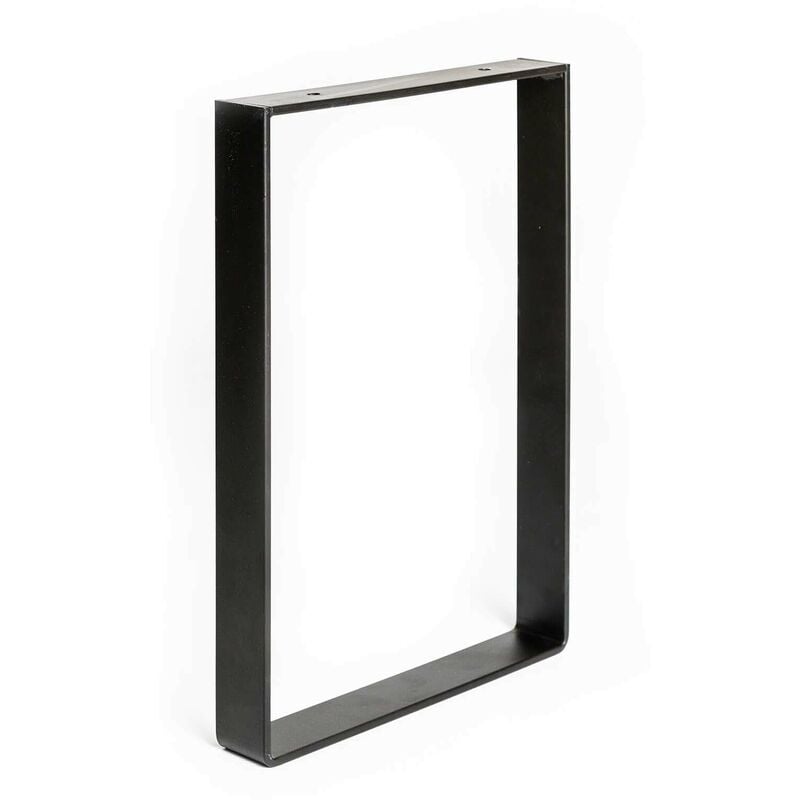 REI - Pied industriel pour meuble Style fonctionnel Fabriqué en acier Finition noire mate Projets de restauration de bricolage Dimensions 25040350mm
