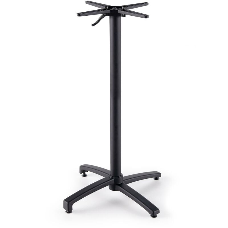 Pied pour table avec système inclinable 108 cm en aluminium noir Klipo